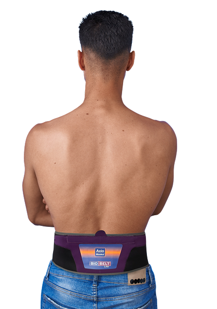 Man wearing BioBelt for lower back pain relief